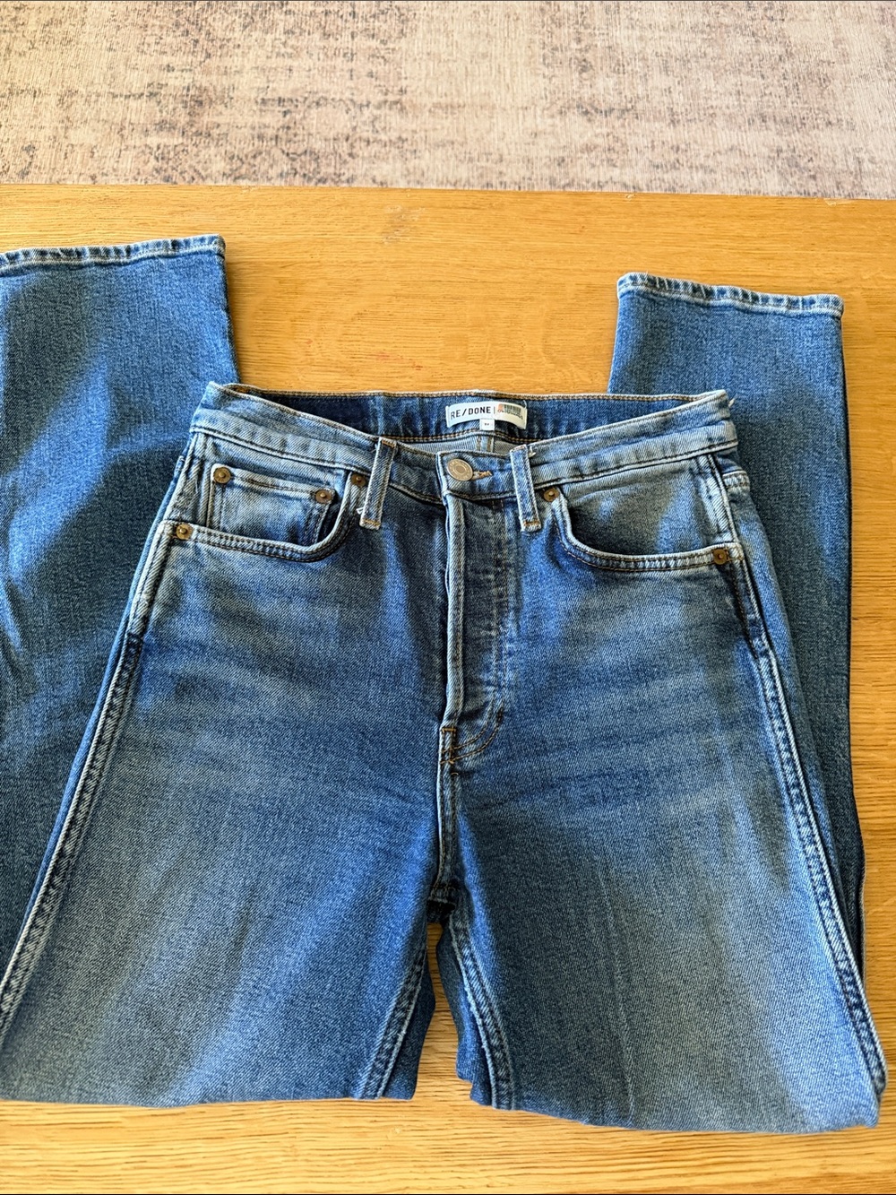 Re/Done Women’s Mid Blue Bootcut Jeans